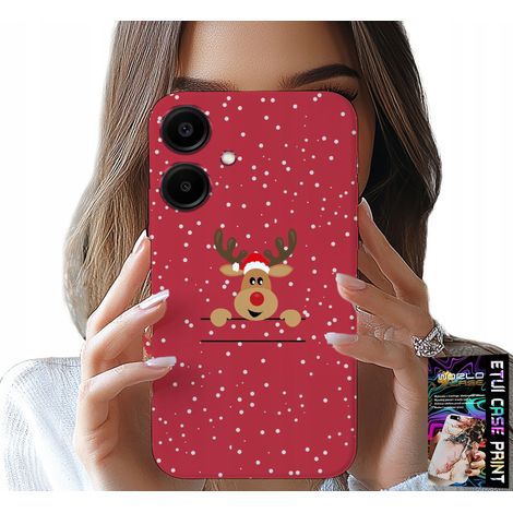 Custodia per Samsung Galaxy A06 5G - Babbo Natale con renne + vetro (1/5)