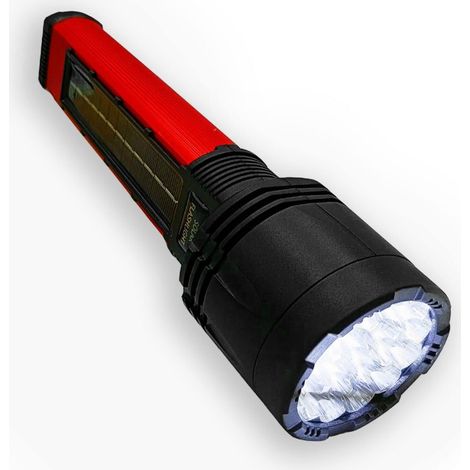 Torcia LED Tattica Militare Ricaricabile USB e Solare, Ultra Potente IP66