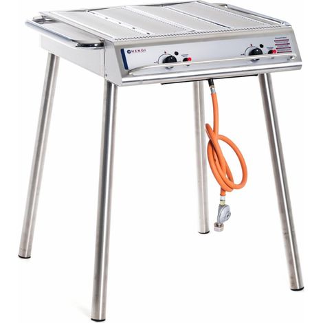 Xantos Profi-Gasgrill mit 2 Grillrosten, 10 kW - Hendi 148624