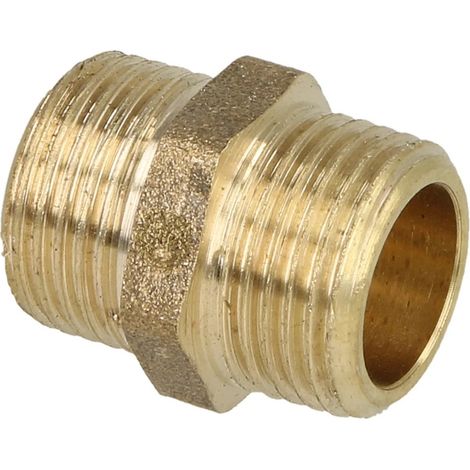 Nipple double 3/8’’ hexagonal laiton nu