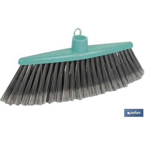 Brosse de balayage à plumes pour petits espaces 33x8x9,5cm coloris vert et gris (1/4)