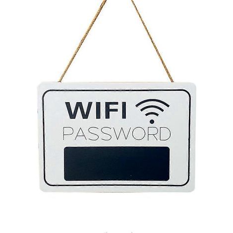 Panneau mural en bois avec mot de passe WiFi, tableau noir mural pour réception, décoration WiFi pour magasin, maison, bar, fête (blanc)-White (1/3)