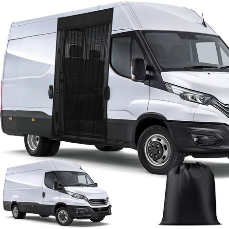 Moustiquaire Magnétique Personnalisée pour Iveco Daily 2014-2026, Moustiquaire Van pour Porte Latérale, Moustiquaire avec Fermeture éclair sur Porte Centrale,Pour Daily Porte Latérale-83" H x 59" B (1/5)