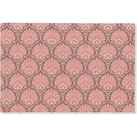 FELPUDO Motivo abanico - Patrón - Rosa 120x80 cm (1/5)