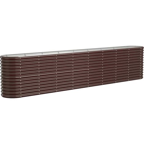 Maison Exclusive - Hochbeet Verzinkter Stahl 332x40x68 cm Braun (1/5)