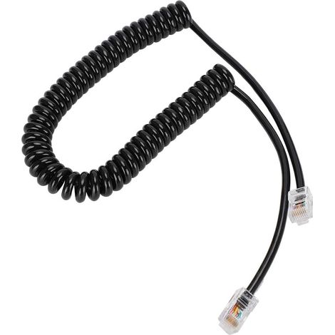 8-Pin Speaker Microphone Cord Replacement Cable with Spring-Wound Extendable Cord, suitable for HM-98 HM-133V (1/5)