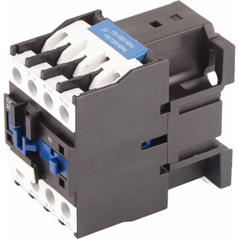 Contacteur Tripolaire 110V AC, Normalement Ouvert, Contacts Argent, Montage Rail DIN, CJX2 2510 (1/5)