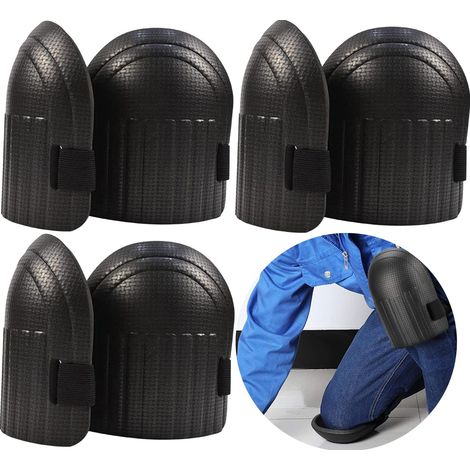 Genouillères pour la Maison et le Jardinage, 3 Paires de Coussins en Mousse EVA Légers et Imperméables avec Sangles Adaptables pour le Jardinage, le Nettoyage de la Maison, Noir (1/5)