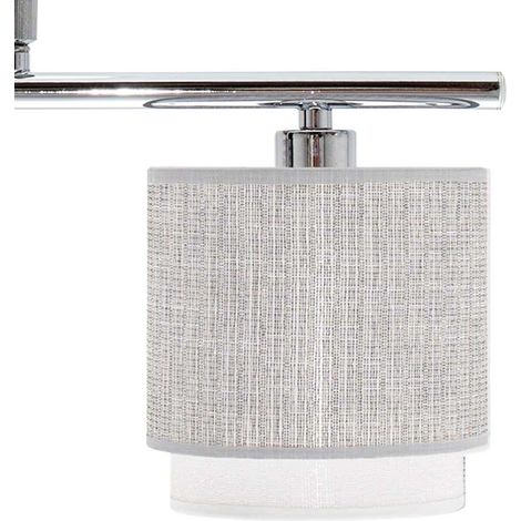 Lampara Kenya 2xe14 Gris/blanca de FABRILAMP. (1/3)