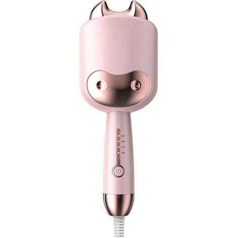 Fer à boucler électrique professionnel en forme de vache, 1,3 pouce, température réglable, rose pour coiffure (1/5)