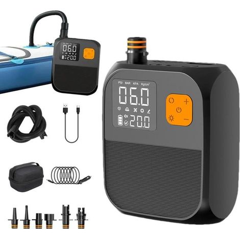 Pompe à air électrique pour planche à pagaie 25 PSI, Pompe de planche à pagaie, batterie Rechargeable 8000mAh, pour planche de