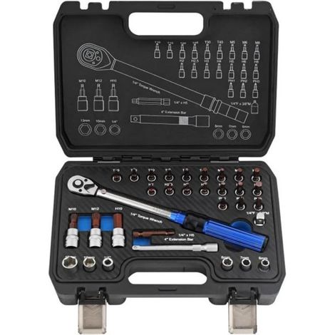 Kit 33PZ Chiave Dinamometrica 1/4'' 5-25Nm 72 Denti con Boccole e inserti (1/5)