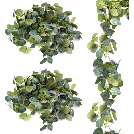 2 Pcs Guirlande Eucalyptus Artificiel 1.8 M, Guirlande Feuilles (1/5)