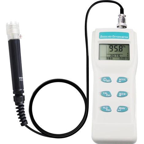 Dissolved water temperature tester with oxygen electrode for aquarium, fresh water, laboratory, aquaculture, etc. (1/5)