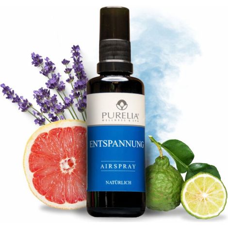PURELIA Airspray Entspannung 50 ml Hochwertige ätherische Öle Raumspray Raumduft (1/3)