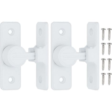 2 Pièces Loquet De Porte À 90 Degrés Loquets À Bascule Blanc (1/5)