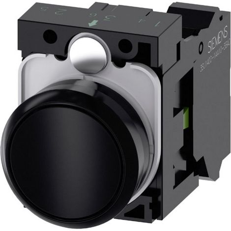 Siemens 3SU11000AB103BA0 3SU1100-0AB10-3BA0 Bouton-poussoir collerette plastique, rond bouton noir 1 (1/4)