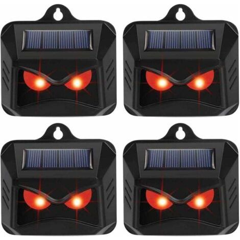 BUNTHAUS Solar-Raubtier-Kontrollleuchte, 4er-Pack – Fuchsabwehr für Gärten – Tierabwehr – Hirschabwehrgeräte – Katzenabwehr – Fuchsabwehr – Di