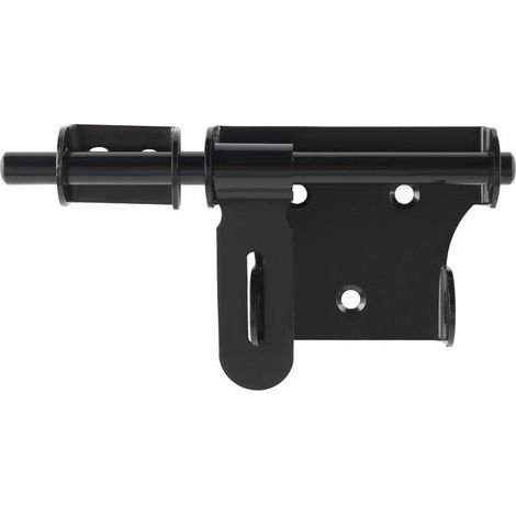 Loquets et Verrous Loquet Porte Exterieur, Verrou Porte Coulissante avec Trou pour Cadenas Serrure de Porte Extérieure ou Intérieure, Loquets de Portes 15 CM en Acier Inoxydable Noir (1/4)