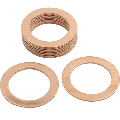 10pcs Joint Cuivre 22mm Dia Interne Rondelle Cuivre Raccord étanchéité (1/3)
