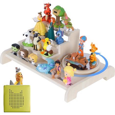 Todeco – Étagère magnétique pour Tonie Box – Plateau rotatif amovible – Capacité 20-25 figurines – Solution d'affichage esthétique pour enfants (1/5)