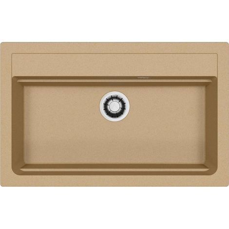 Alveus Atrox - Fregadero de granito 79x50 cm, cierre rápido, arcilla 1149211 (1/2)