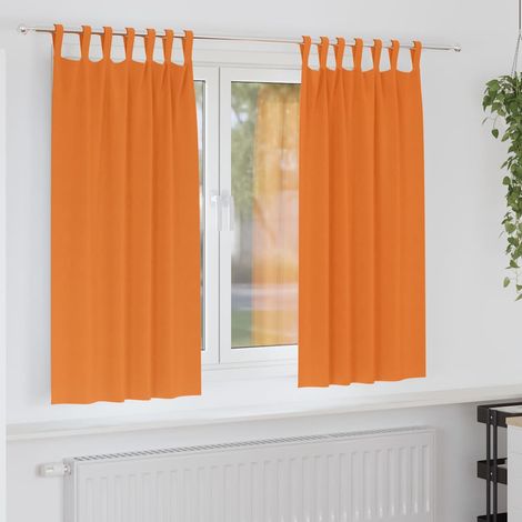 Verdunkelungs-Vorhänge mit Ringen 2 pcs Helles Orange