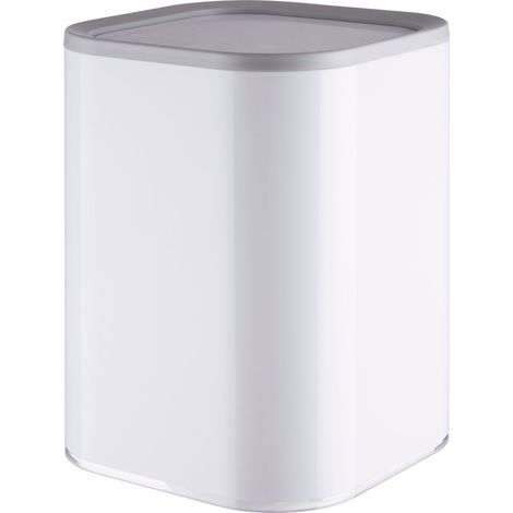 Premier Housewares Bathroom / Kitchen Bin Durable With Lid Bins For Recycling Acrylic White Recycling Bins Practical Kitchen Bins 19 x 19 x 25 (1/4)