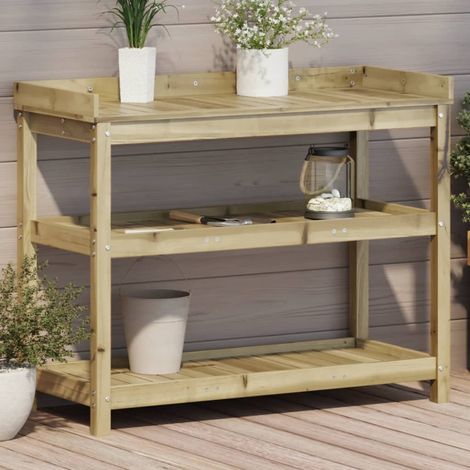 Potting Table with Shelves 108x45x86.5 cm Impregnated Wood Pine vidaXL (1/5)