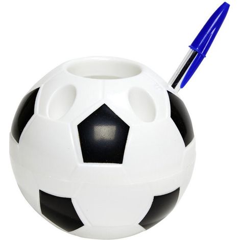 1 porte-crayons en plastique en forme de ballon de football, boîte de rangement et organiseur de bureau, pour fournitures scolaires et de bureau (1/5)