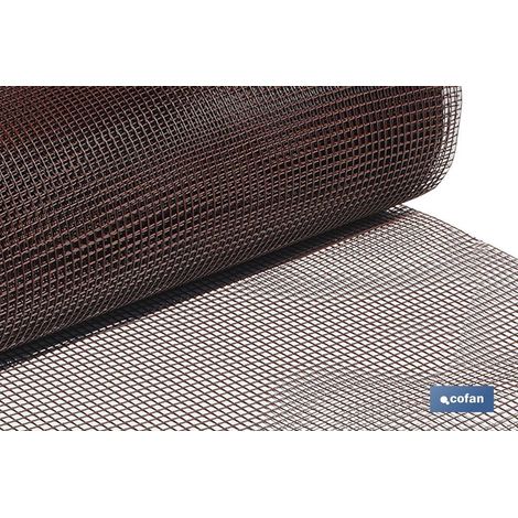 Malla Plástico Cuadrada Jardin 10mm Marrón 1x25m