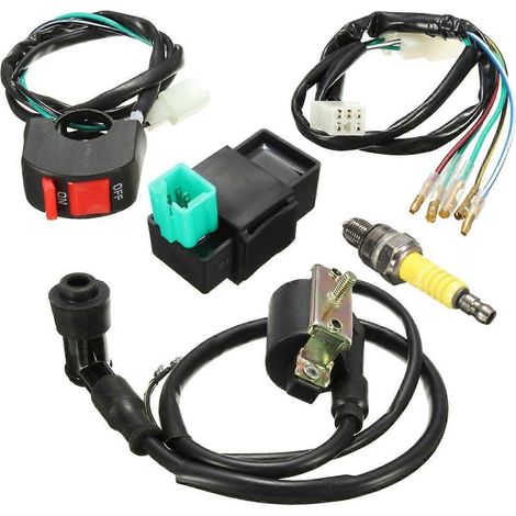 Câblage coupe-circuit, bobine, connecteur CDI pour mini-moto 110cc, 125cc et 140cc (1/5)