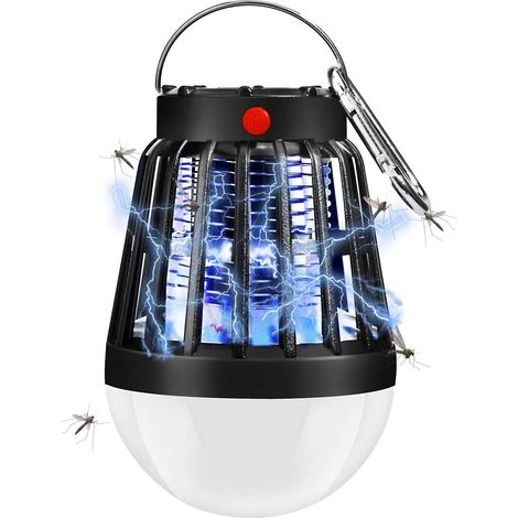 Lampe Antimoustiques 2-en-1 Solaire/USB - Piège à Insectes Portable pour Jardin Intérieur/Extérieur (1/5)