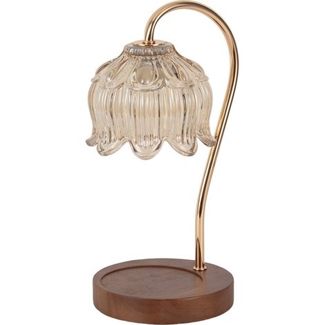 Lampe chauffante à bougie – Or champagne – Sans flamme – Dimmable – Minuterie – Vintage – Fer forgé