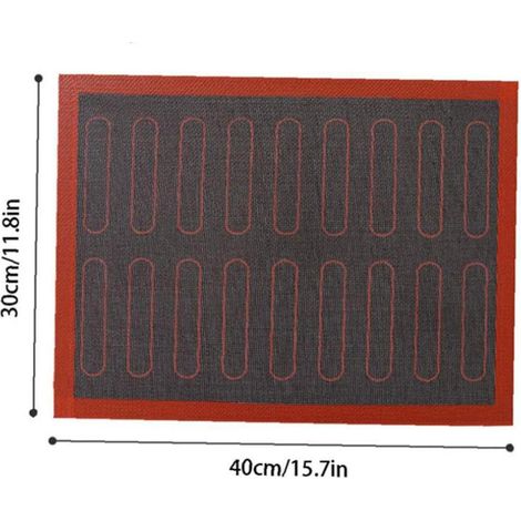 Tapis de Cuisson Silicone Micro-Perforé Anti-Dérapant pour Biscuits, Macarons, Pizza, Gâteau, Plaque de Four, Ustensiles de Cuisson Micro-Ondes (1/3)