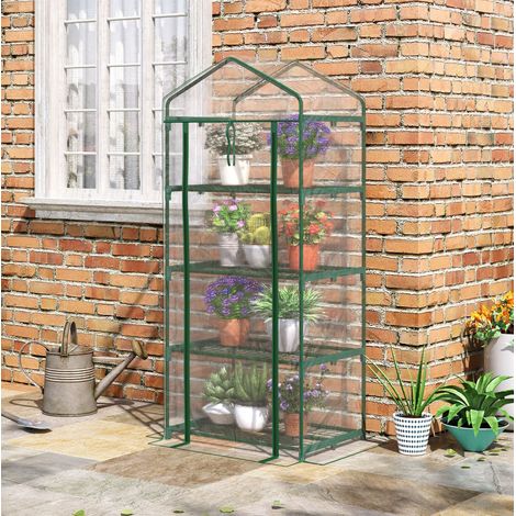 Foliengewächshaus mit 4 Regalböden 70x50x160 cm OKMYHOME (1/4)