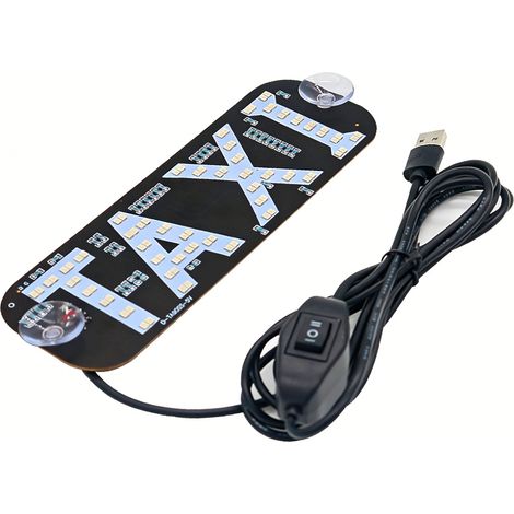 Enseigne lumineuse taxi LED, logo éclairé pour vitre de voiture, alimentation 12V/24V via allume-cigare, idéale chauffeurs VTC (couleurs rouge/vert, interrupteur manuel) (1/5)