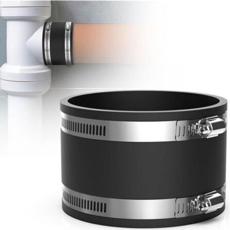 Rubber Sleeve Hose 100mm in EPDM Flexible Rubber Connection with Stainless Steel Clamps for Hose, Ventilation Hose, Dust Separator, Carbon Filter (1/5)