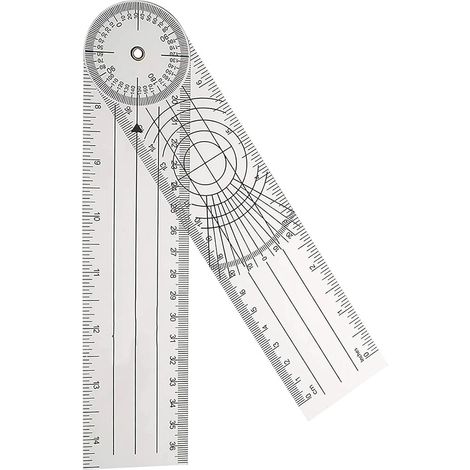 Goniomètre Médical en Pvc pour Évaluation et Kinésithérapie Lecture Claire, Mesure Précise, Format Plastique, Usage Orthopédique, Repérage des Angles (1/5)