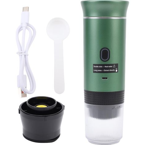 Machine café capsules portable 72W 120ML – Tasse entièrement automatique extérieur moulu maison voyage vert, cuisine (1/5)