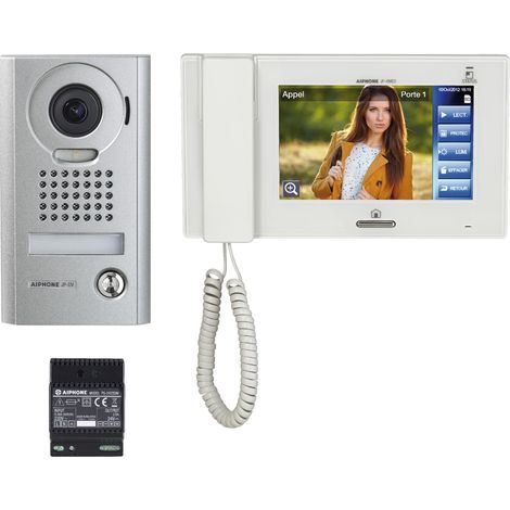 Video-Set JP Aufputz-Türstation, Weitwinkel, 7' Touchscreen-Monitor mit Netzteil - AIPHONE - JPS4AEDV (1/2)