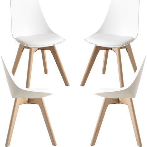 Packs Sillas Comedor - Pack 4 Sillas Blok - Blanco