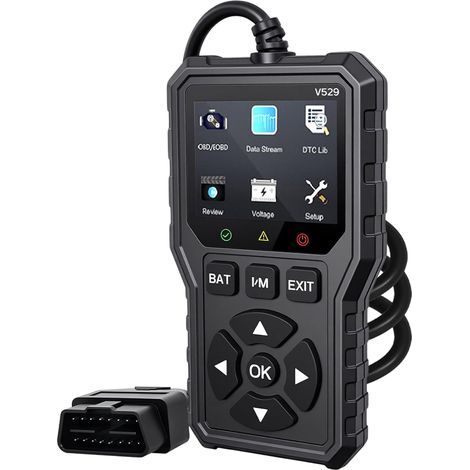 Outils diagnostOBD2 Diagnostic Auto Valise Voiture,OBD2 Valise Diagnostic Auto Multimarque Français,Lecteur de Codes de Panne Moteur pour BMW Peugeot VW Audi Tous Les Véhic (V529) (1/5)