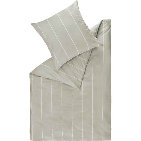 ESPRIT Renforcé Bettwäsche HARPLINES - 1 Stück 135x200 cm, Grau