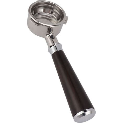 Porte-filtre sans fond 58mm 3 oreilles en acier inoxydable avec manche en bois de santal pour machine à café Barsetto (1/5)