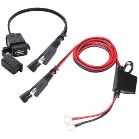 Chargeur USB pour moto, adaptateur de câble Sae vers USB, déconnexion rapide, Port USB étanche 2.1a (1/4)