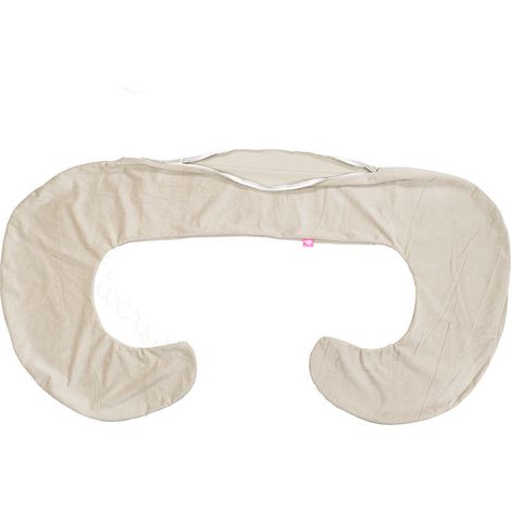 Fodera in velluto per cuscino per gravidanza BabyUniverse tipo C - beige (1/4)