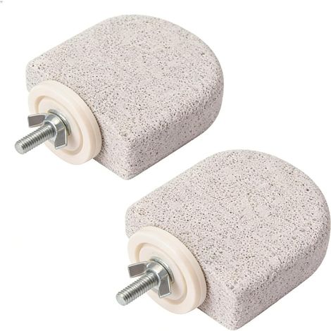 2 Pcs Pet Teeth Grinding Stone and Perch Bird Perches for Cage Lava Ledge Natural Bird Beak Grinding Stone Bird Platform Parrot Toy for Cockatiels Parakeets Conures Budgies and Other Small Birds
