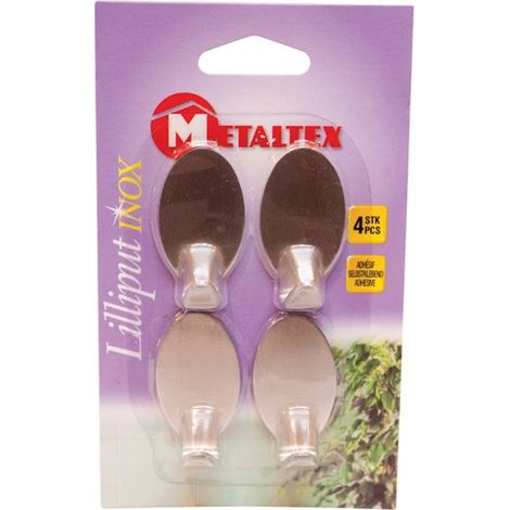 Lot de 4 crochets LILLIPUT Adhésifs - METALTEX