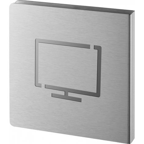 Targa segnaletica <>, acciaio inox spazzolato, 120 x 120 mm – THIRARD